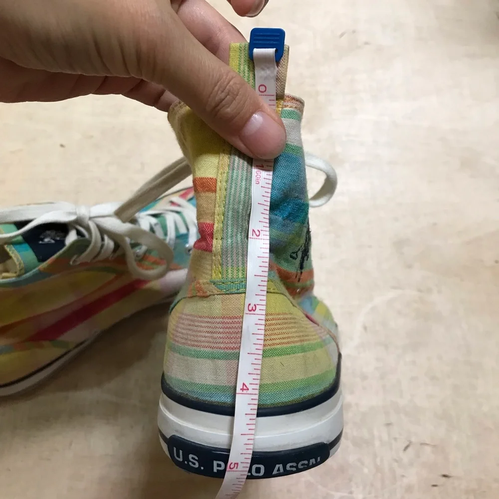 US Polo Assn Plaid Multicolore High Top Sneakers Size 11